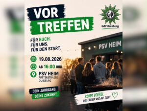 Plakatankündigung Vortreffen 2026